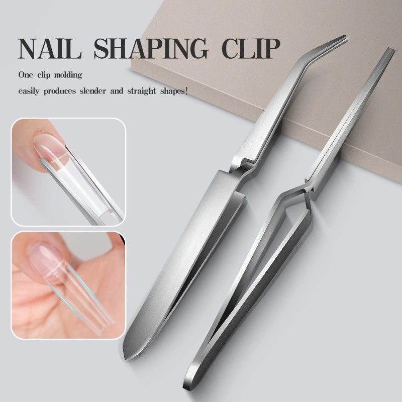 Nail Clip Set Stainless Steel Tweezer For Nail Art Shaping