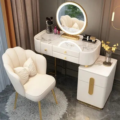 XMSJ Trendy Aesthetic Vanity With Drawer Storage Luxury