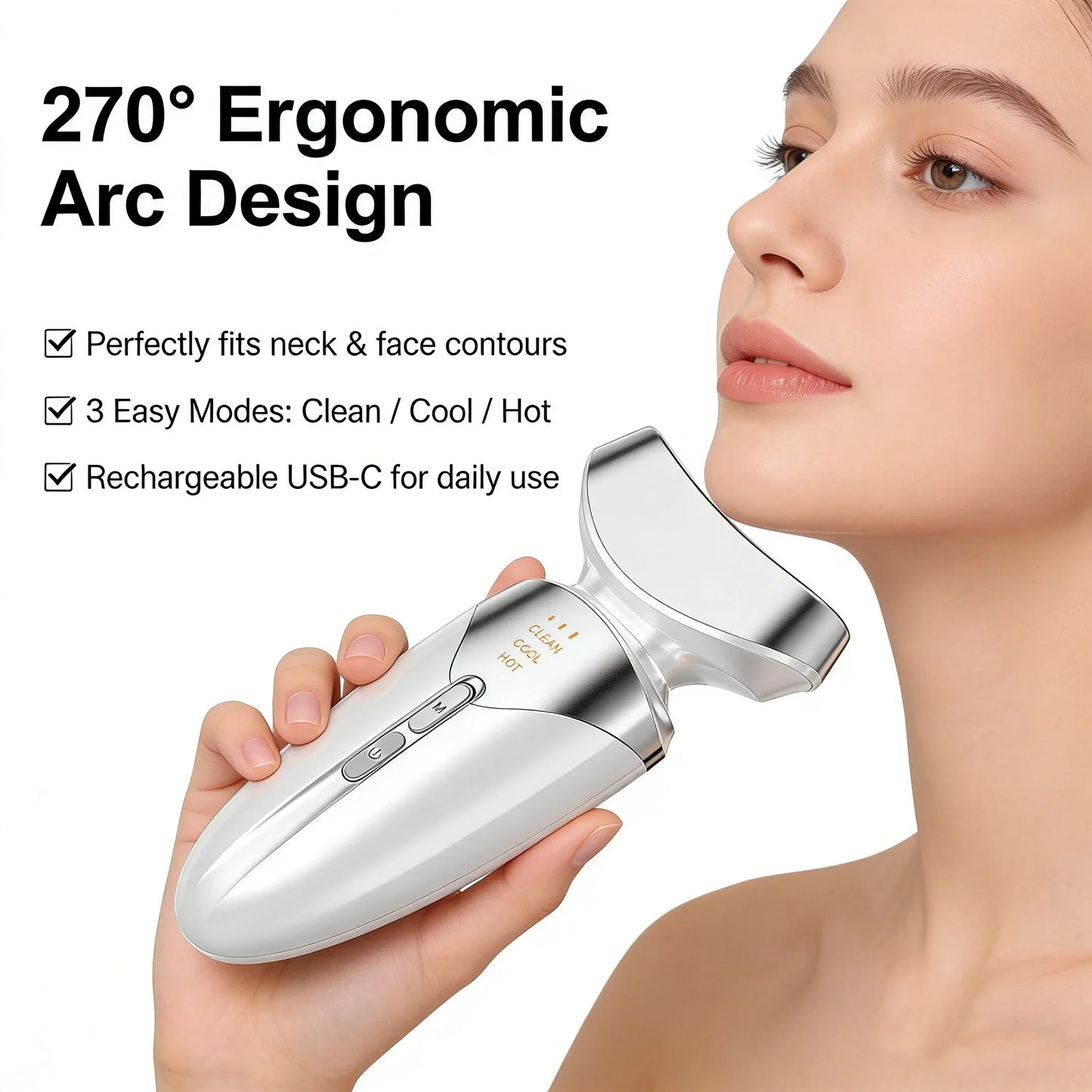 Yongrow 3in1 LED Hot Cold Face Neck Lifting Tightening Device