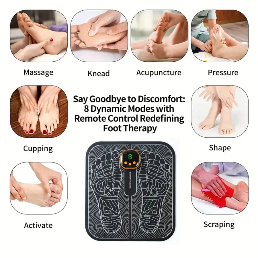 Foot Massager For Muscle Relaxation LCD Display Remote Control