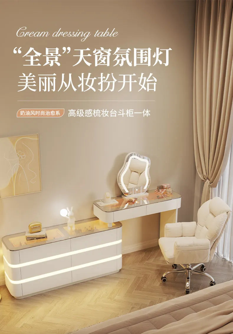 DUTRIEUX European Vanity Desk With Drawers And Shelves