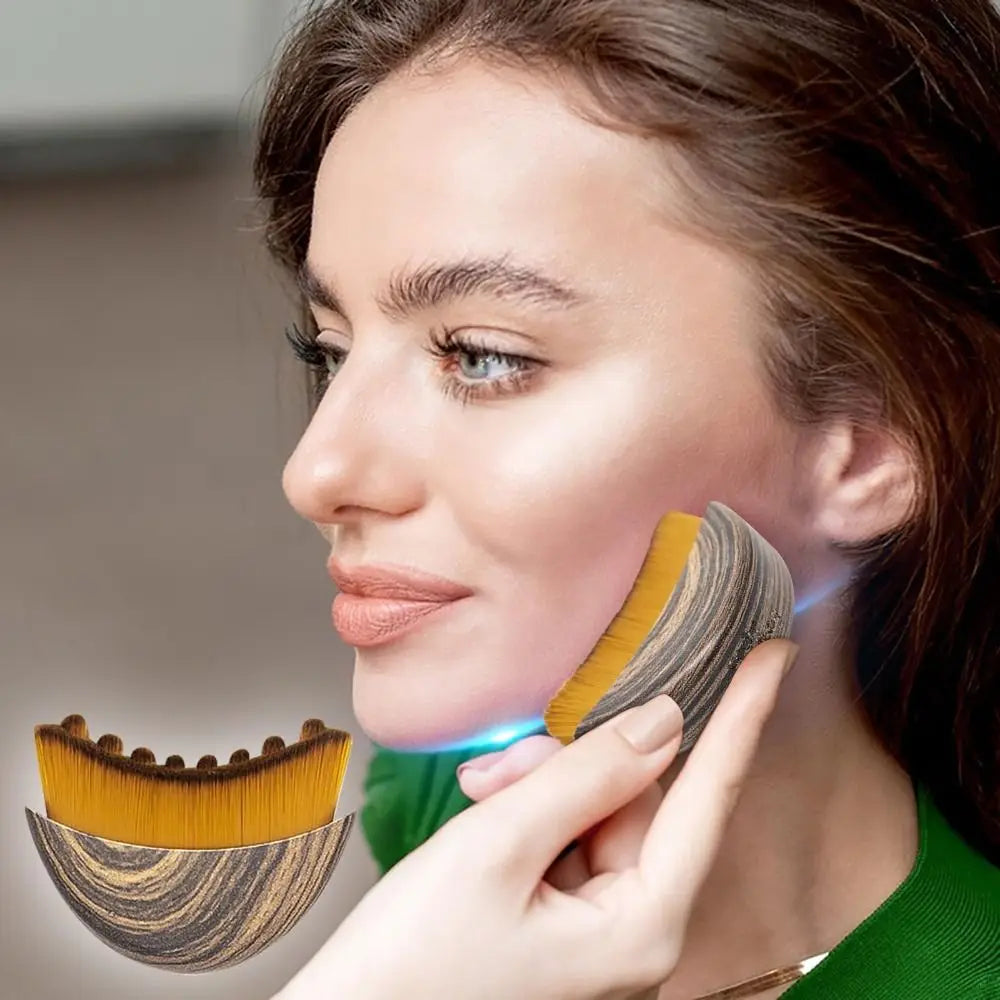 Portable Lymphatic Contour Face Brush Hot and Cold Massager