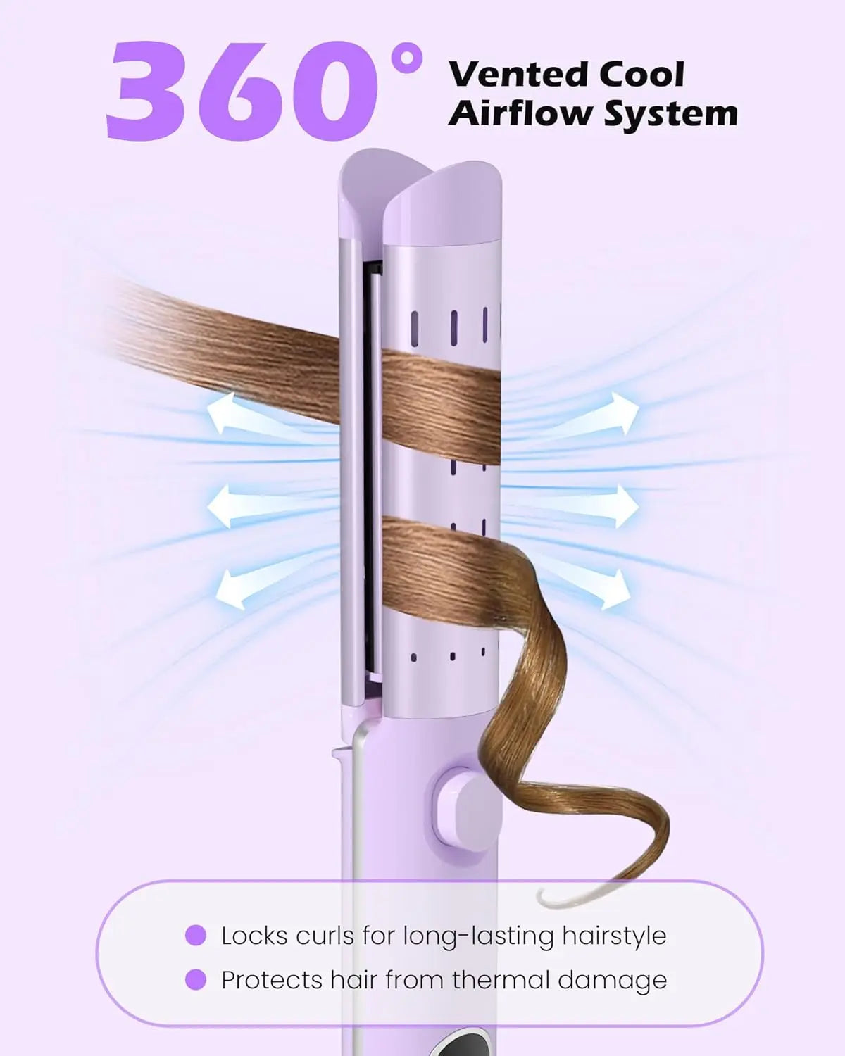 NOVUS Airflow Curling Iron 2 In 1 Ceramic Hair Curler