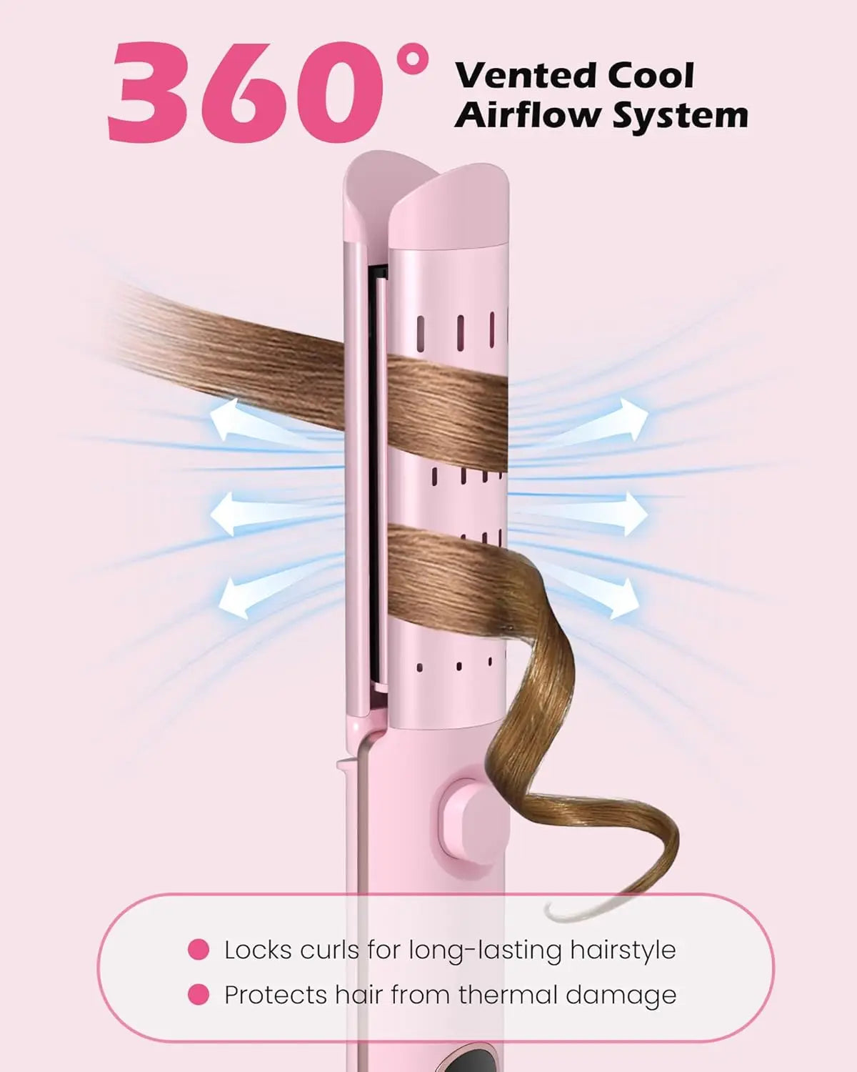 NOVUS Airflow Curling Iron 2 In 1 Ceramic Hair Curler