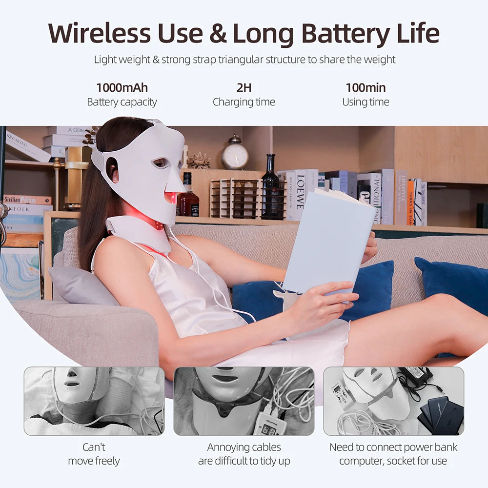 Foreverlily Photon 3D Flexible Beauty Mask Infrared Light Therapy
