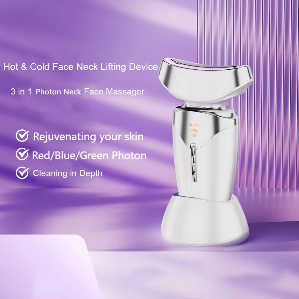 Yongrow 3in1 LED Hot Cold Face Neck Lifting Tightening Device