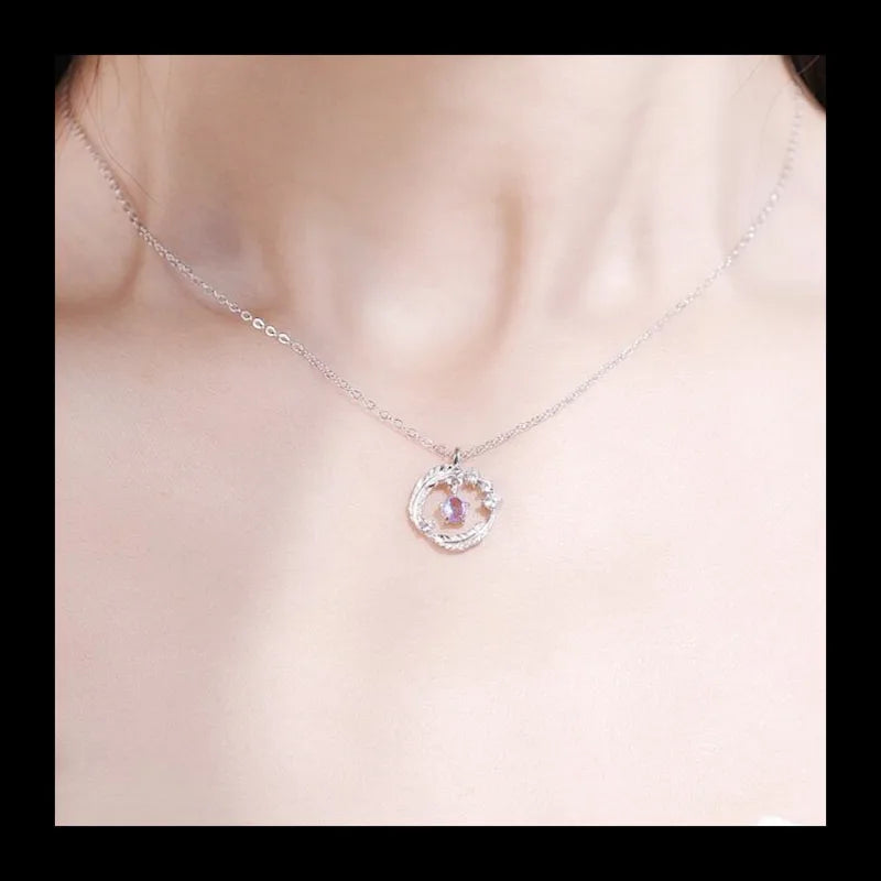Elegant Feather Summer Clavicle Chain Pendant Necklace for Women