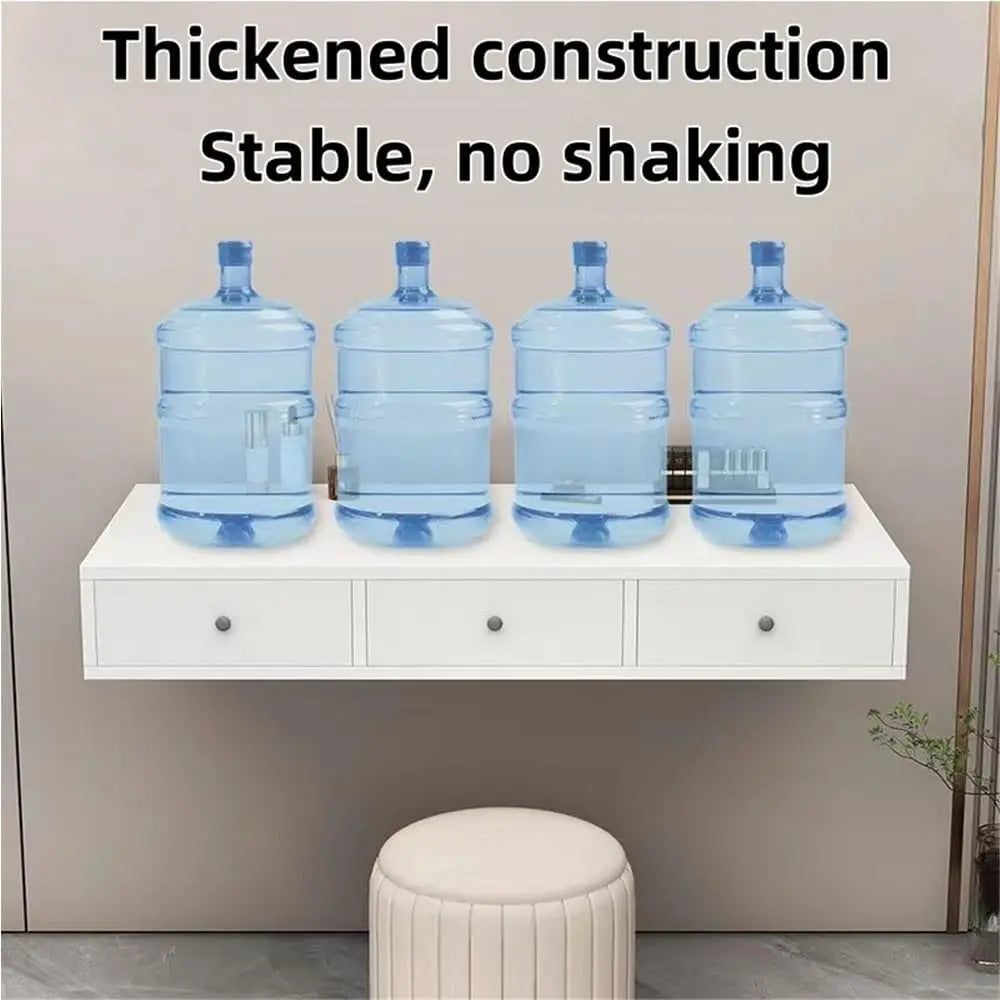 Floating Vanity Desk Wall Mount Minimalist Modern Space Saving Design