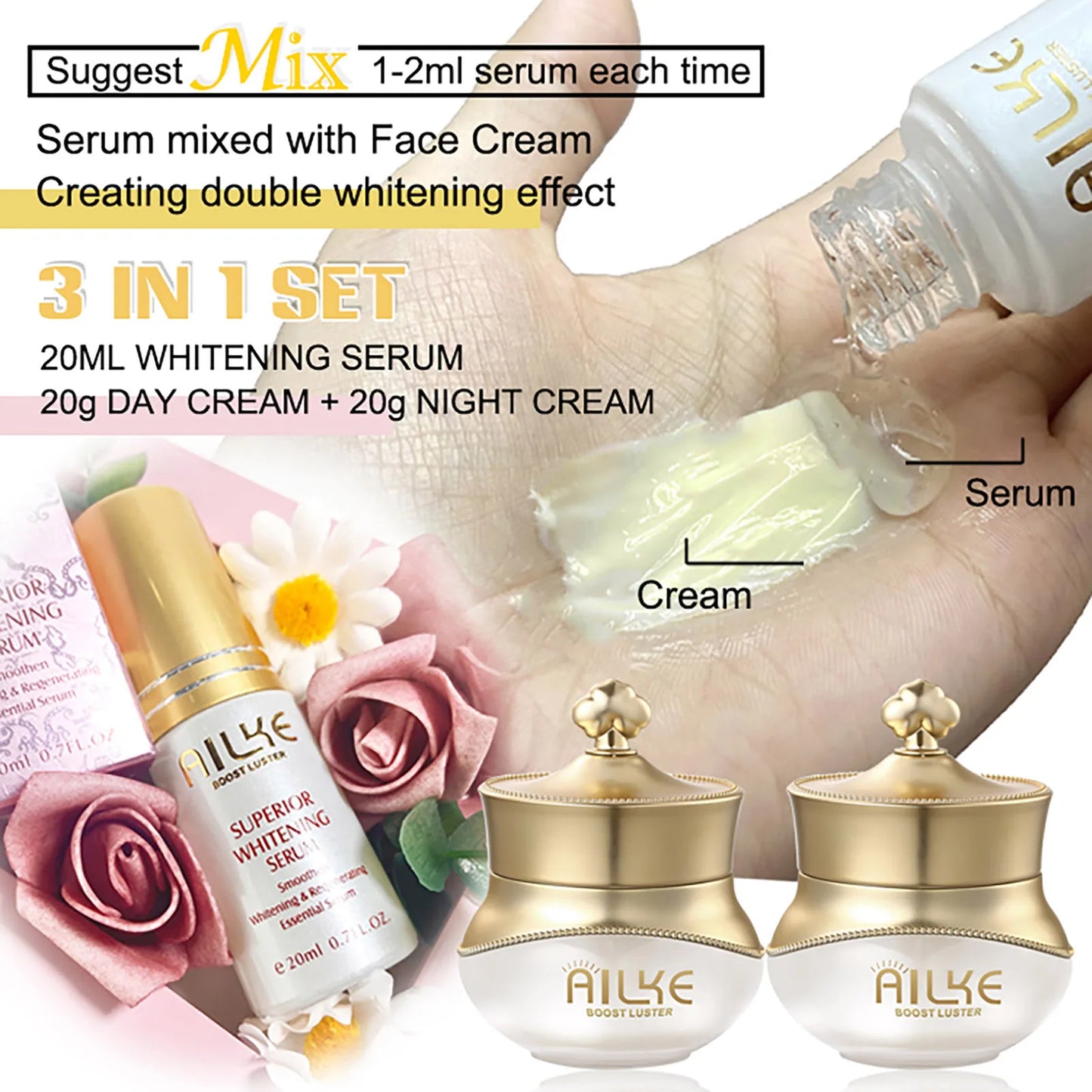 AILKE Night Cream For Women Collagen Moisturizing Anti Aging