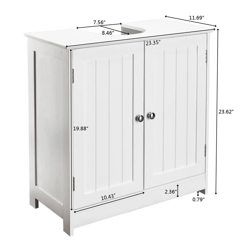 Solid Wood Bathroom Vanity Sink Cabinet Under Sink Storage