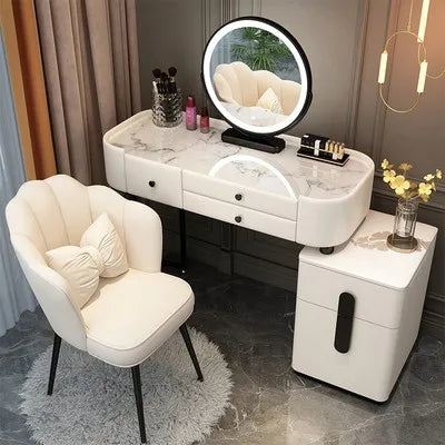 XMSJ Trendy Aesthetic Vanity With Drawer Storage Luxury