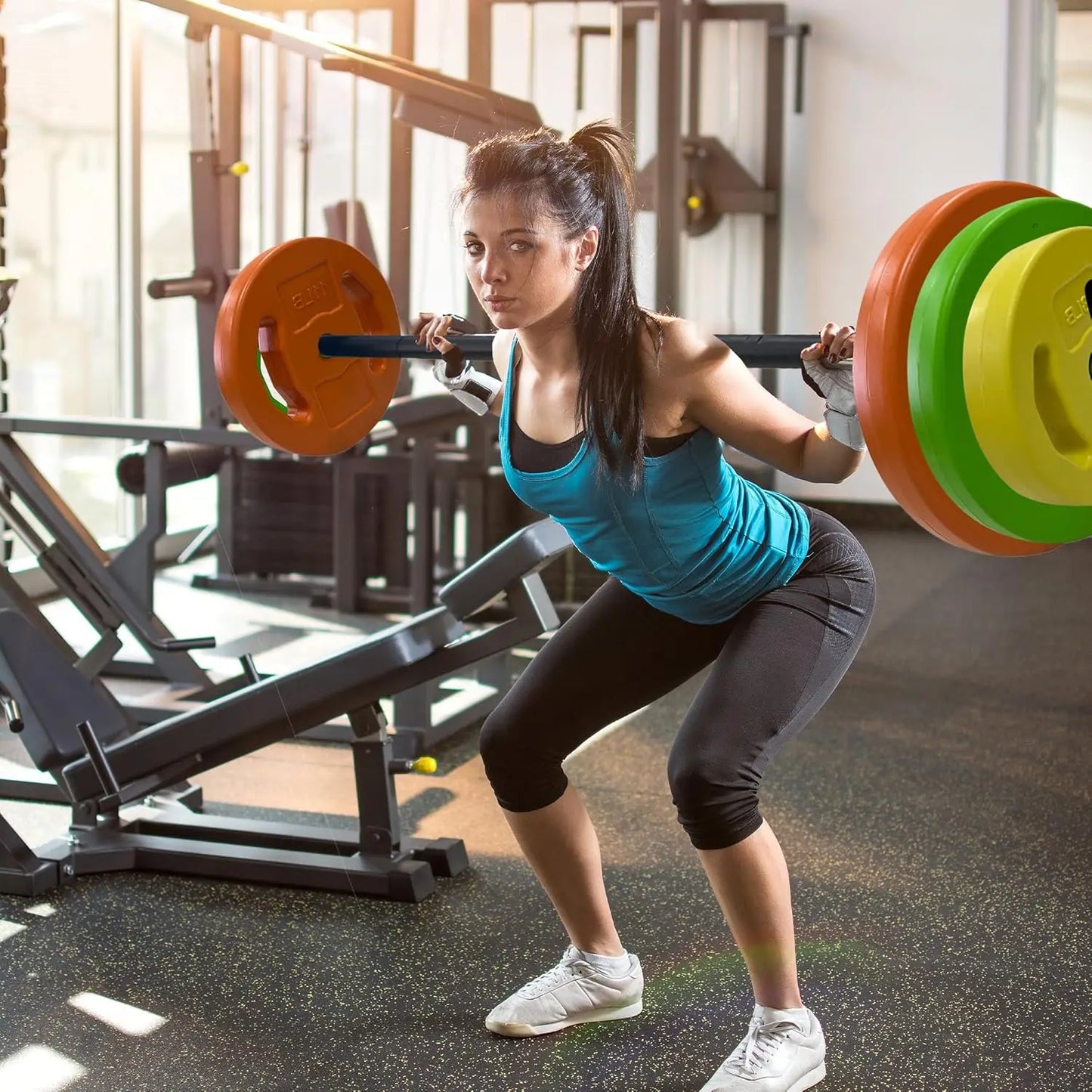 HiMISS Adjustable Barbell Weight Set For Strength Training
