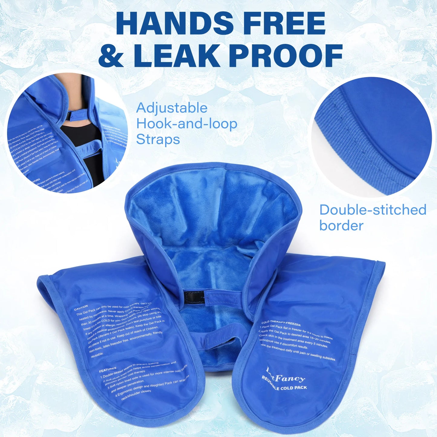 Reusable Gel Ice Pack Neck Shoulder Wrap for Pain Relief