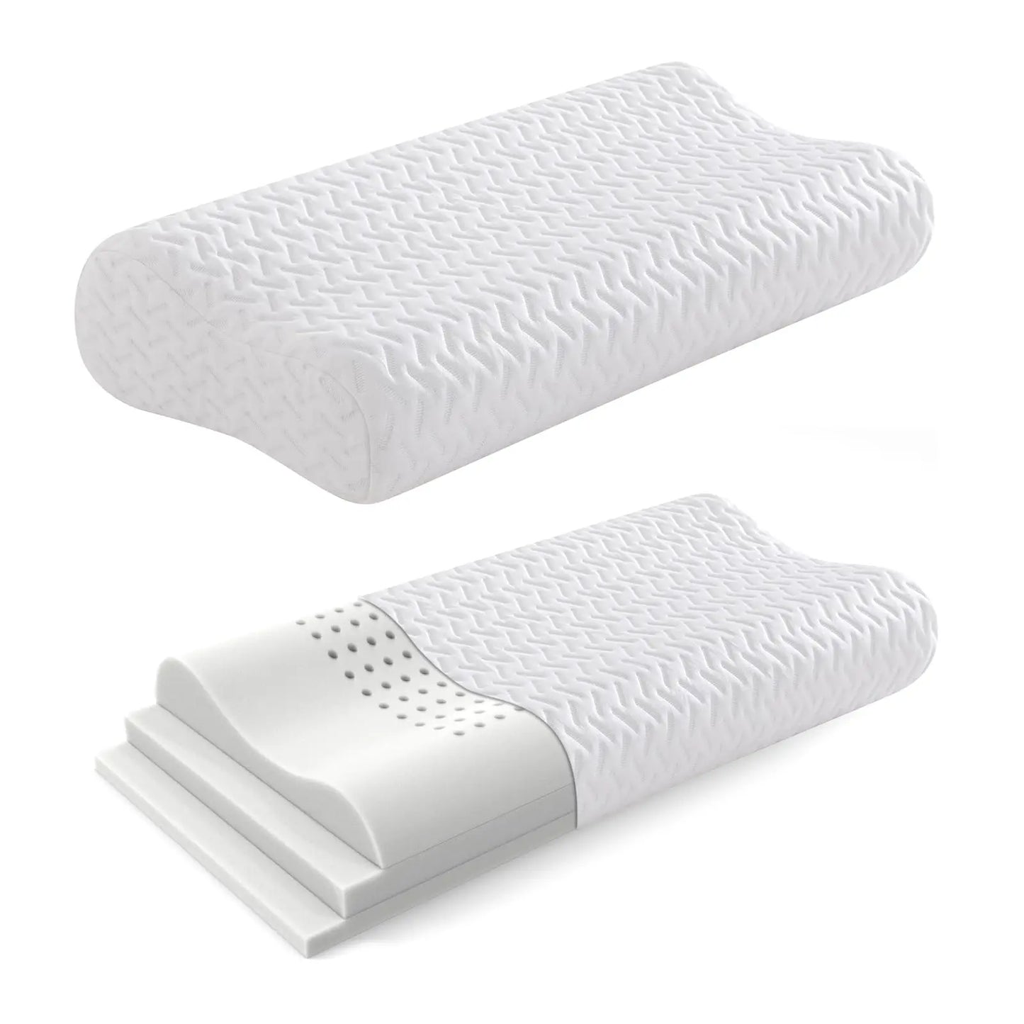 Hcore Ergonomic Memory Foam Neck Pillow for Side Sleepers