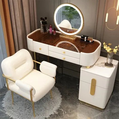 XMSJ Trendy Aesthetic Vanity With Drawer Storage Luxury