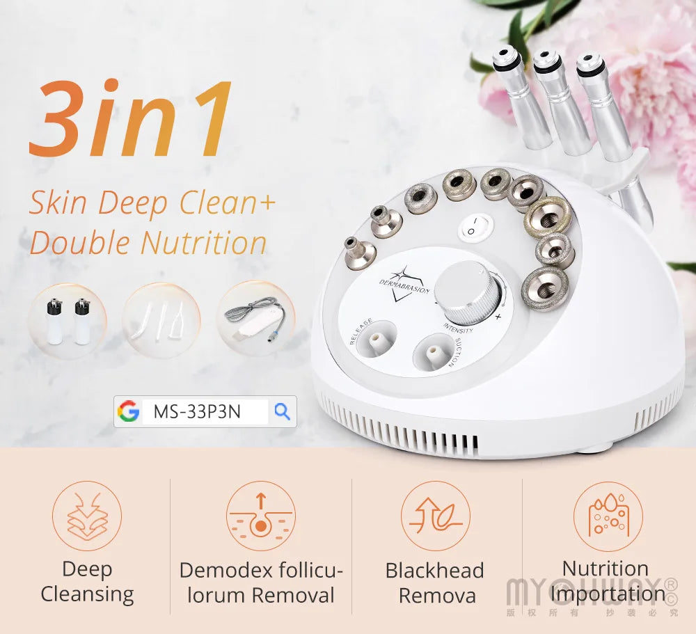 Mychway 3 in 1 Ultrasound Dermabrasion Facial Device