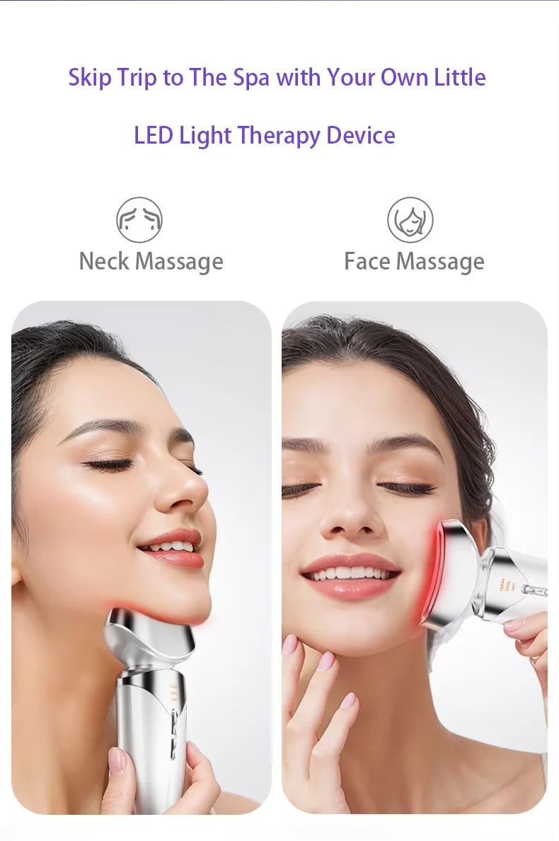 Yongrow 3in1 LED Hot Cold Face Neck Lifting Tightening Device