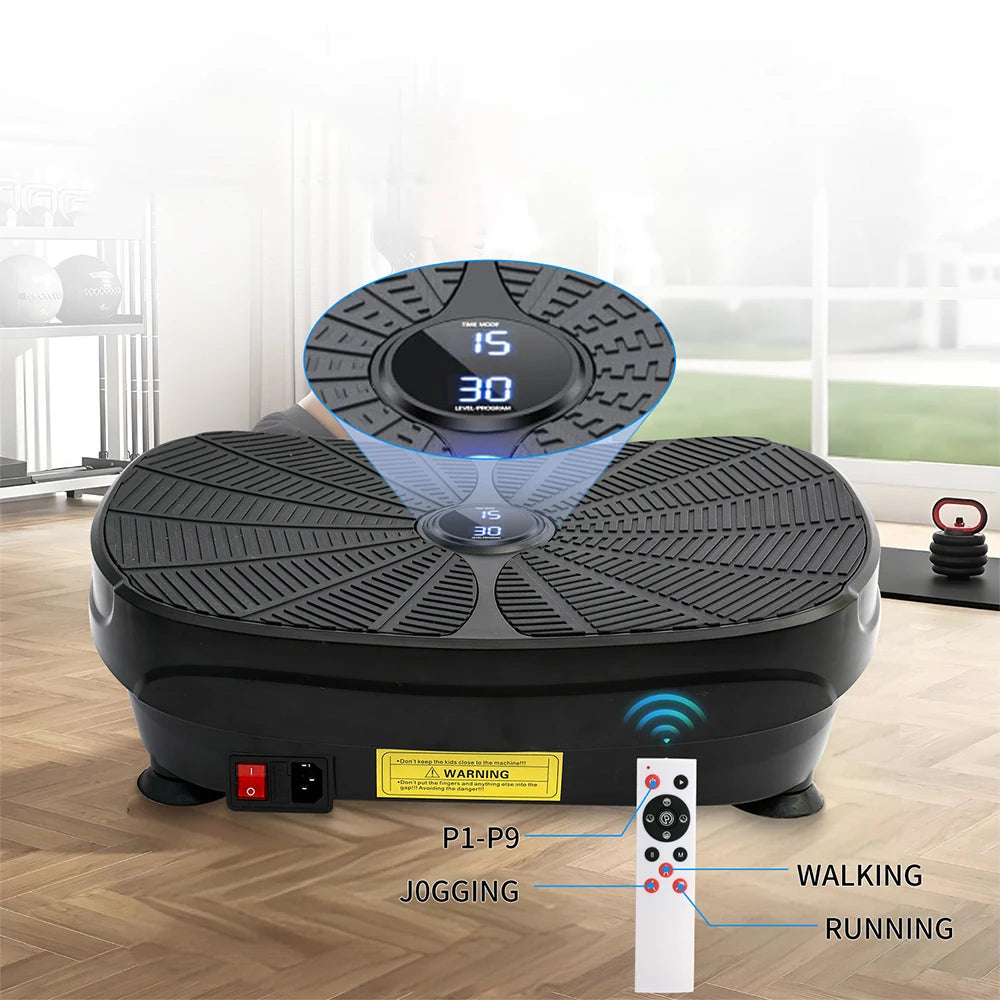 Vibration Plate Exercise Machine Kit With Resistance Bands 9 Presets