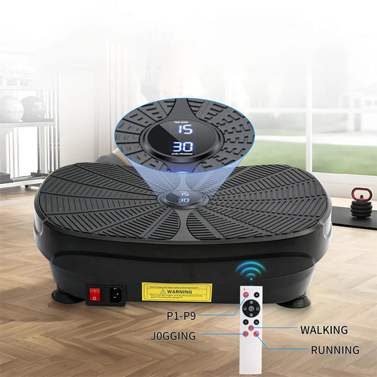 Vibration Plate Exercise Machine Kit With Resistance Bands 9 Presets