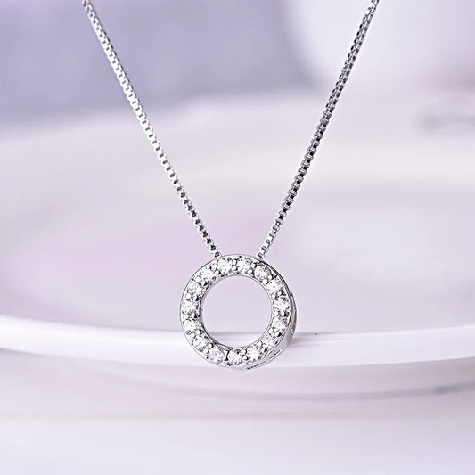 NONECN Internet Celebrity Collarbone Chain Necklace Zircon Light Luxury