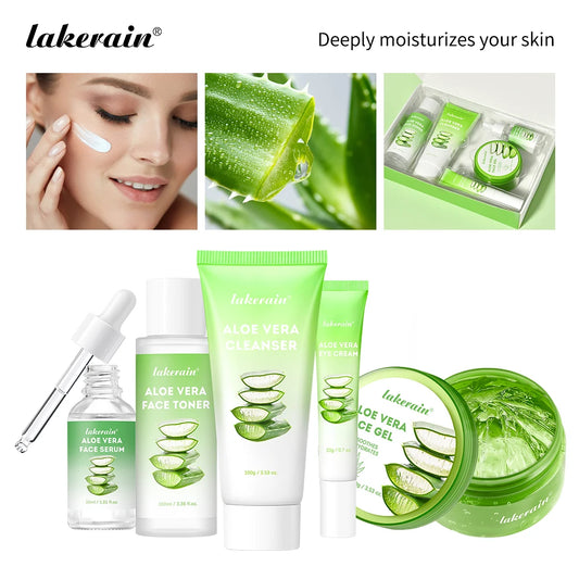 Lakerain Aloe Vera Skin Care Set Deep Hydration Formula