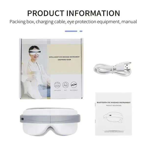 Eye Massager With Heat BT Music Heated Eyes For Migraines