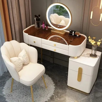 XMSJ Trendy Aesthetic Vanity With Drawer Storage Luxury