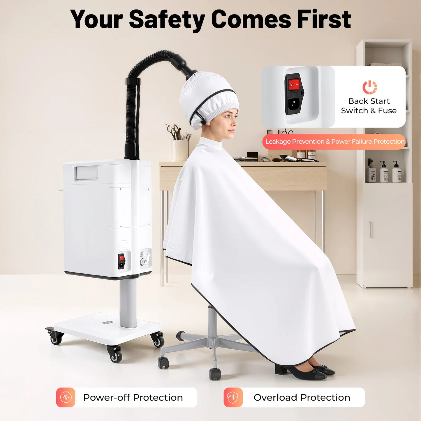 Nano Hair Steamer With Negative Ion Spray For Hair Care
