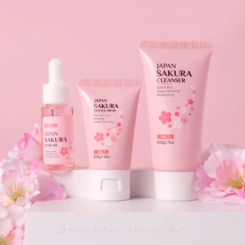 LAIKOU Japan Sakura Skincare Moisturizing Anti Aging Kit