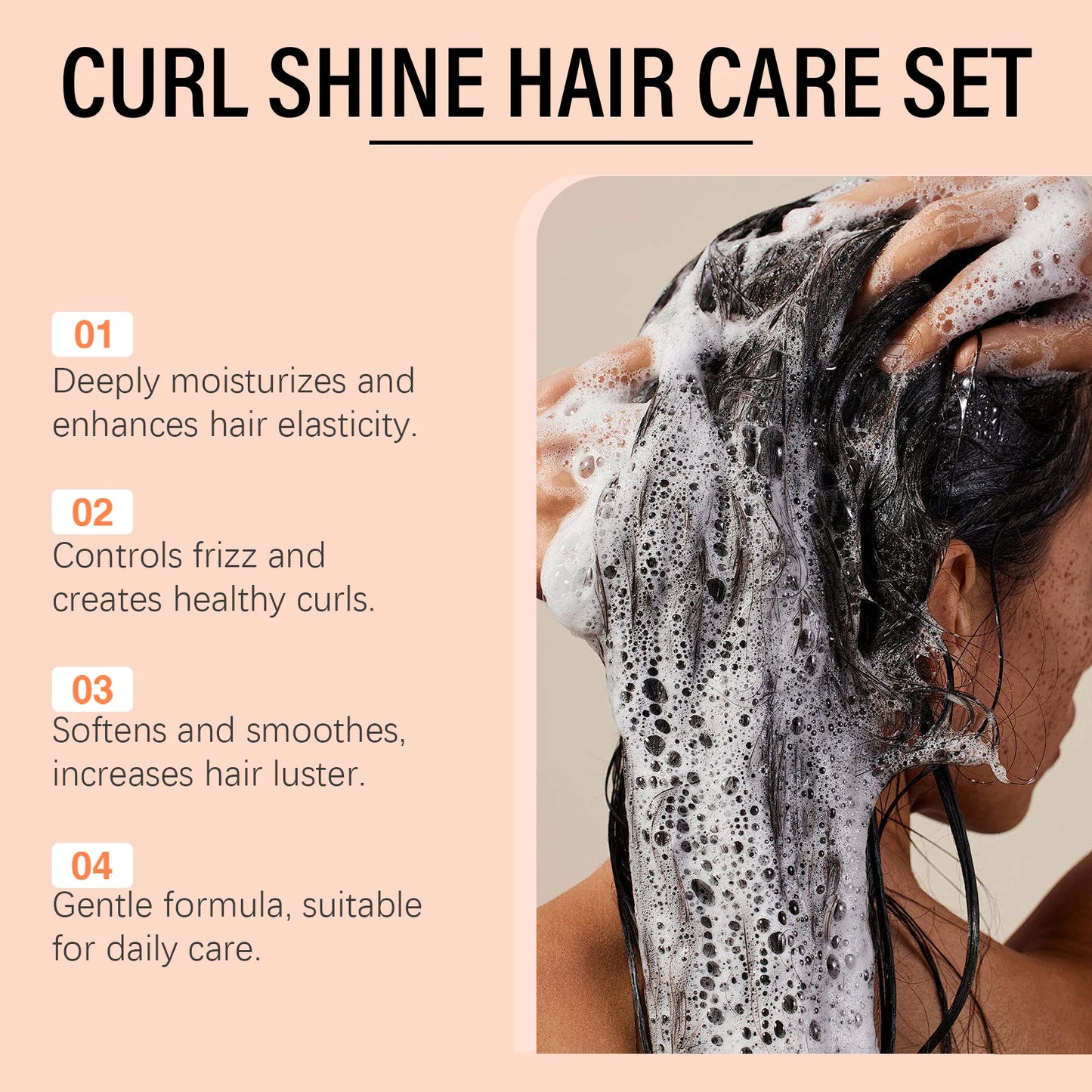 HOEGOA Coconut Hair Care Set Hydrating Shampoo Conditioner