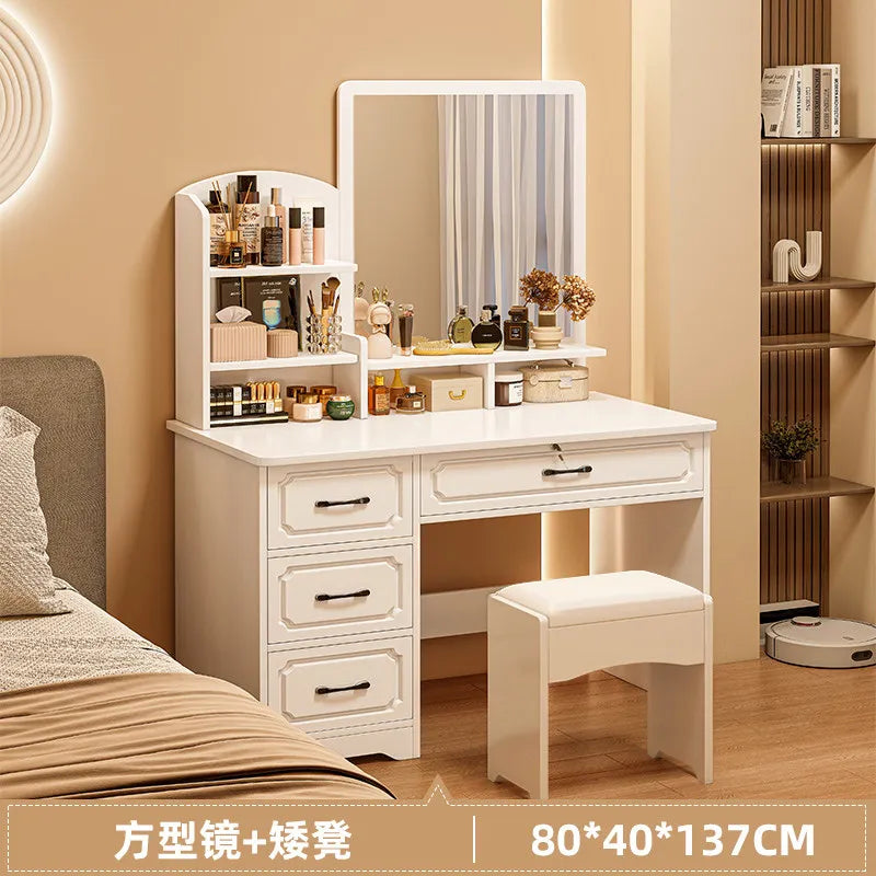 Cosmetics Bedroom Vanity Table  European Chair Storage