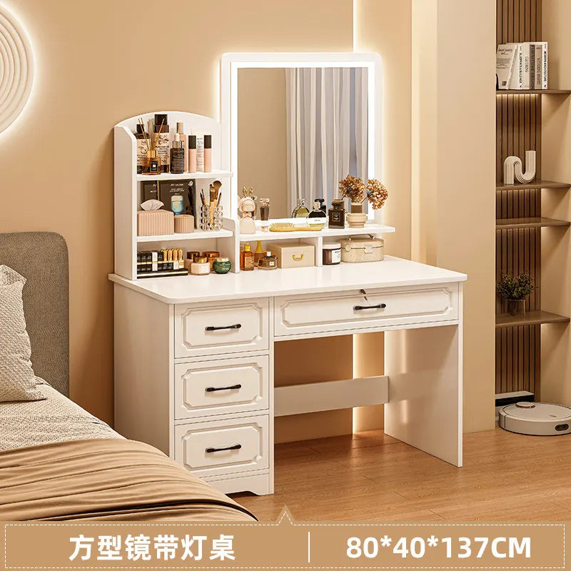 Cosmetics Bedroom Vanity Table  European Chair Storage