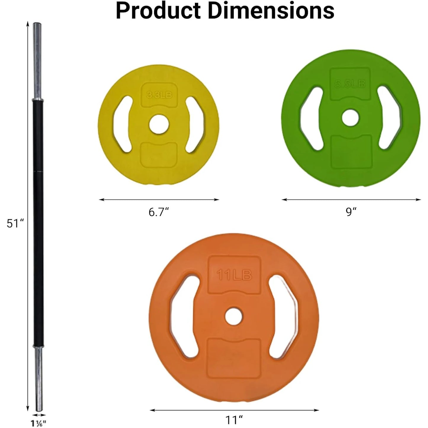 HiMISS Adjustable Barbell Weight Set For Strength Training