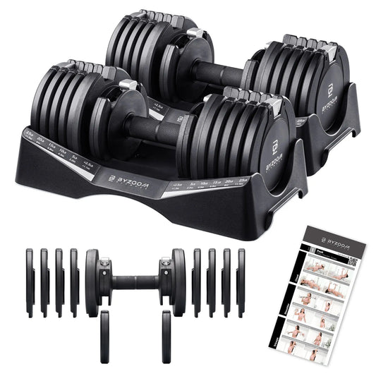 BYZOOM FITNESS Pure Series Adjustable Dumbbell for Home Gym