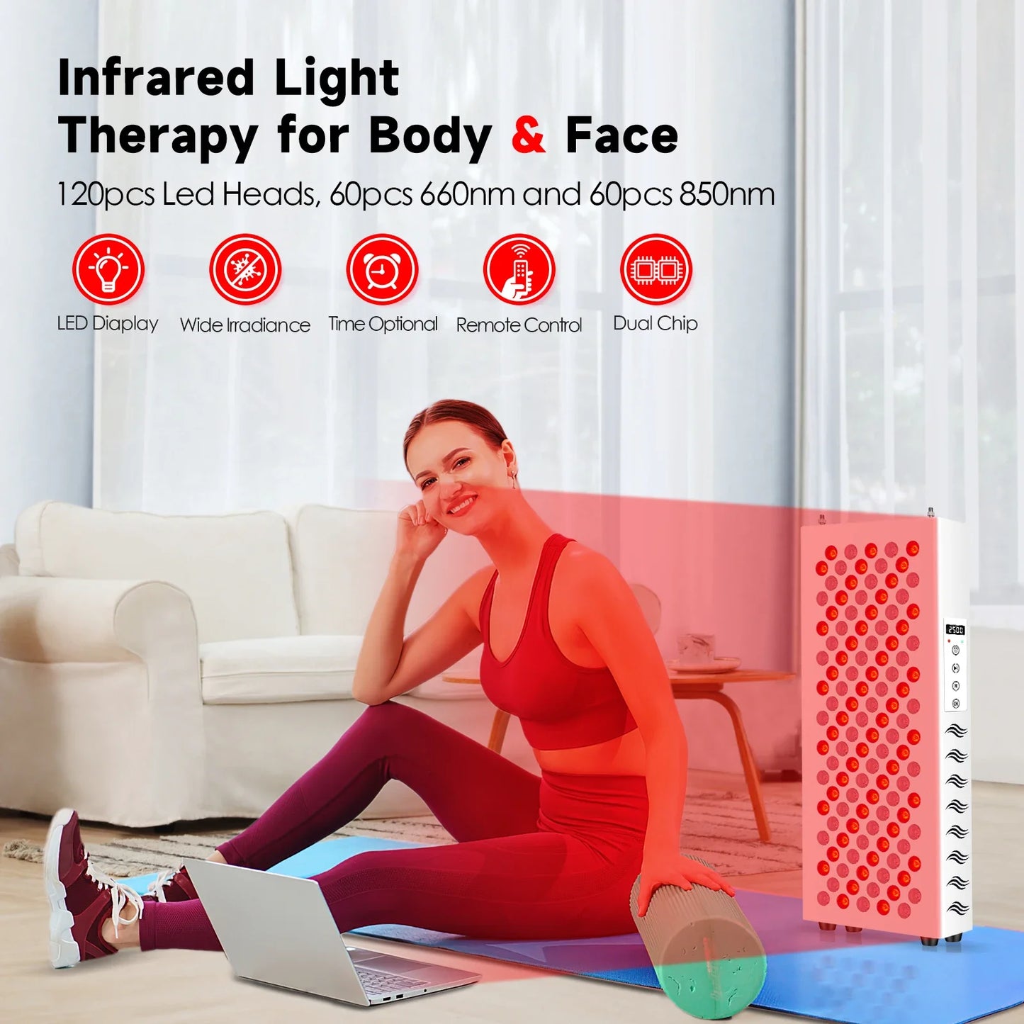 Astarexin Red Light Therapy LED Device for Face and Body