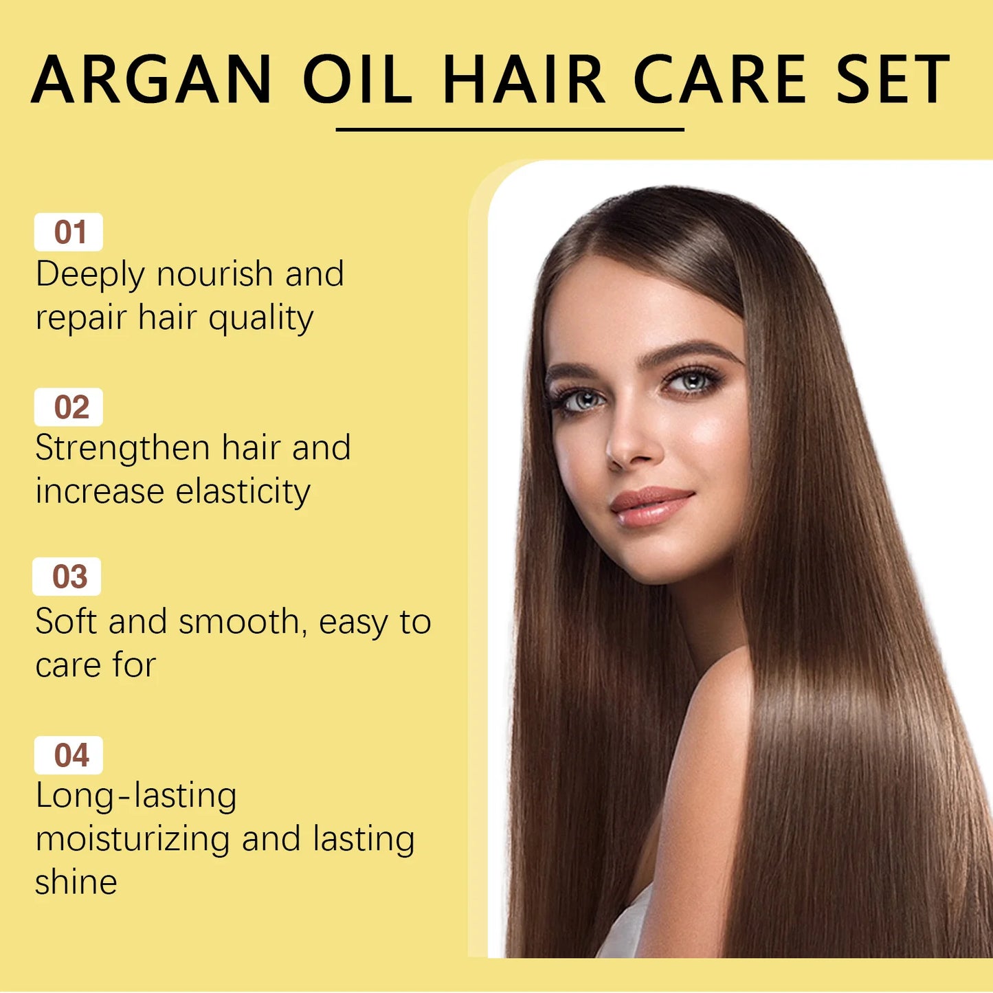HOEGOA Argan Oil Shampoo And Conditioner Set For Dry Hair