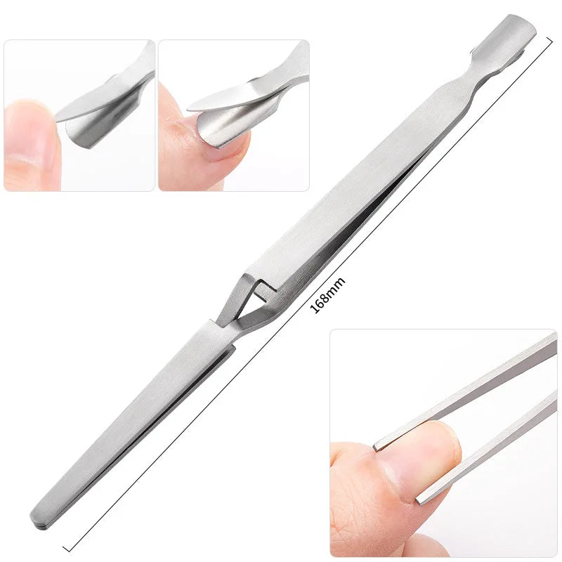 Nail Clip Set Stainless Steel Tweezer For Nail Art Shaping