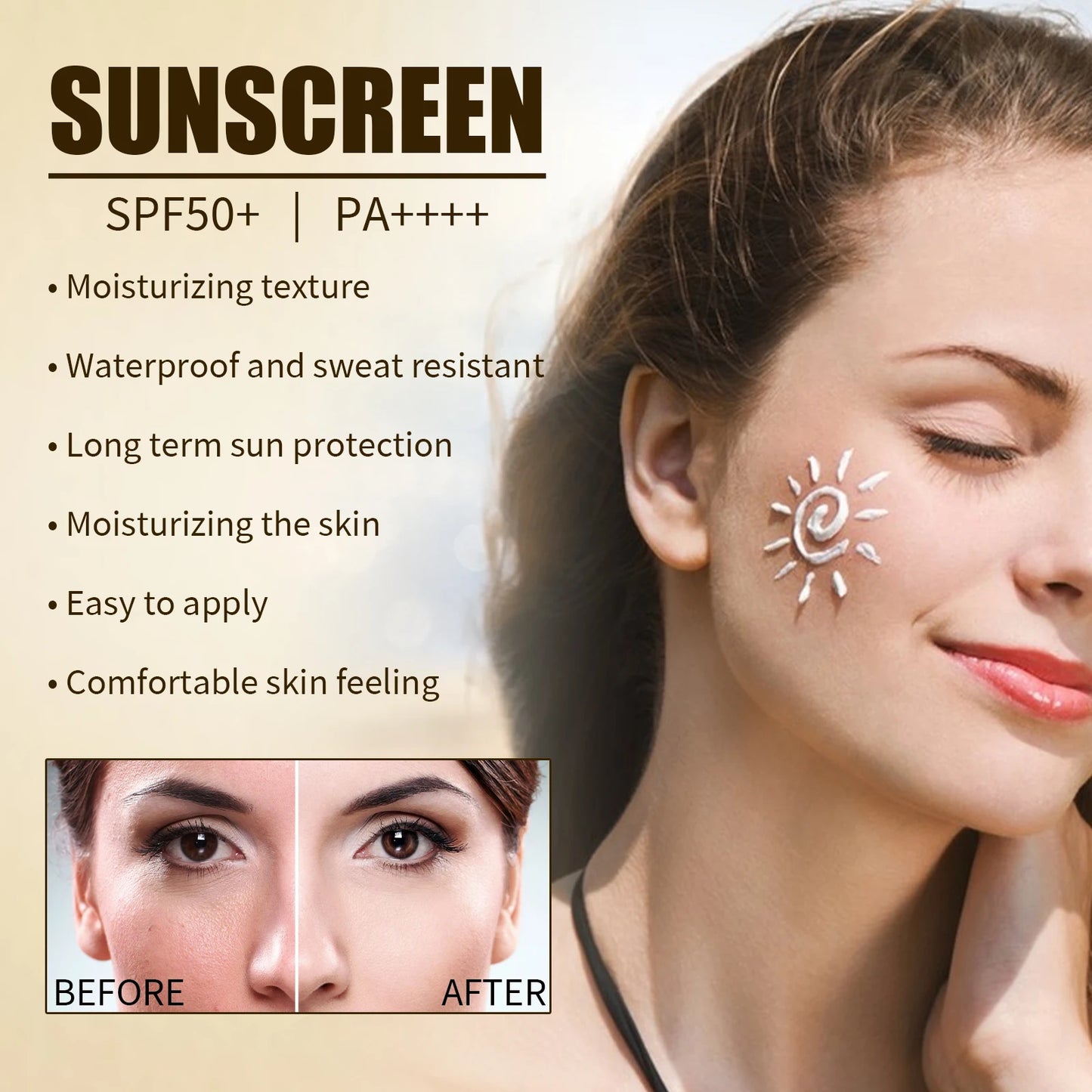 Ouhoe SPF 50 Face Sunscreen Probiotic Brightening Cream