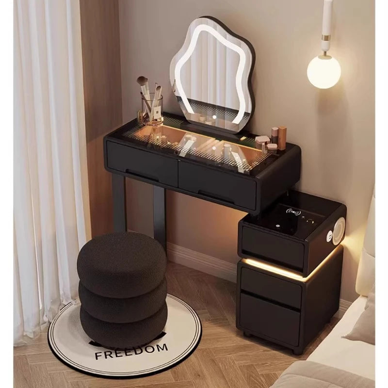 DUTRIEUX Bluetooth Charging Vanity Mirror With Jewelry Outlet Seat